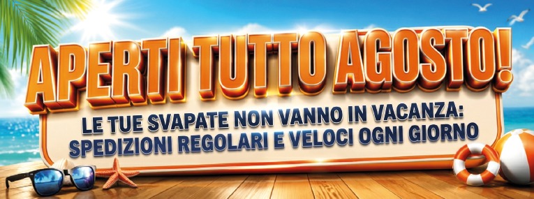 Aperti ed Opeartivi Tutto Agosto